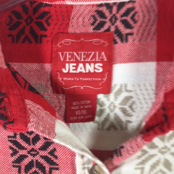 Venezia Plaid  Long Sleeve Shirt/Top Size 14/16 - Picture 6 of 8